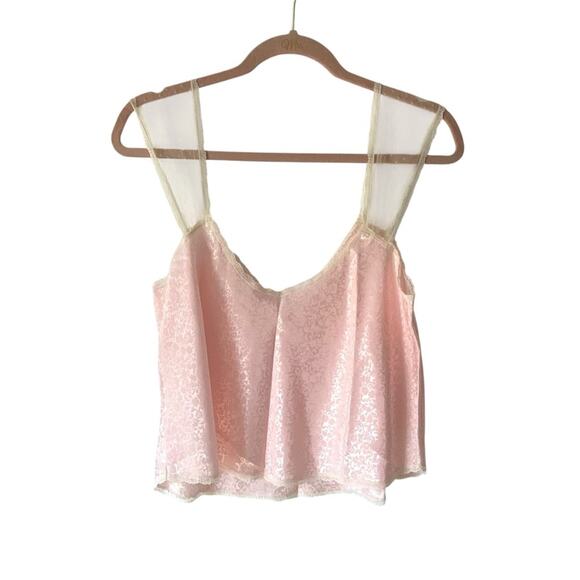 Vintage Keyloun Pink Ruffle Lace Set Tap Shorts and Top matching set - Picture 2 of 12